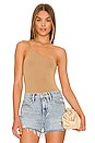 view 1 of 11 One Shoulder Corded Bodysuit in Pecan01