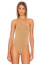 view 3 of 11 One Shoulder Corded Bodysuit in Pecan01