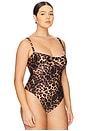 view 6 of 10 Sweetheart Scuba Tank Bodysuit in Fierce Leopard001