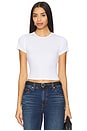 view 1 of 9 Cotton Pointelle Baby Tee in White001