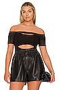 view 2 of 11 Off Shoulder Cut Out Bodysuit in Black001