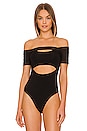 view 3 of 11 Off Shoulder Cut Out Bodysuit in Black001
