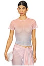 view 1 of 4 Mesh Baby Tee in Sunset Gradient004