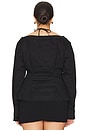 view 6 of 8 Poplin Off Shoulder Top in Black001