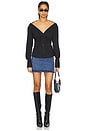view 7 of 8 Poplin Off Shoulder Top in Black001