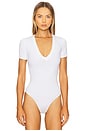 view 3 of 10 Deep V Bodysuit in White001