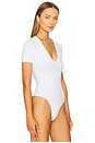 view 5 of 10 Deep V Bodysuit in White001