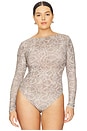 view 4 of 11 Mesh Boatneck Bodysuit in Ssp Print001