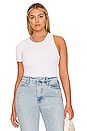 view 2 of 9 Asymmetrical Open Back Tee in White001