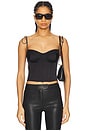 view 1 of 8 Satin Bustier Top in Black001