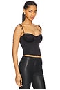 view 3 of 8 Satin Bustier Top in Black001