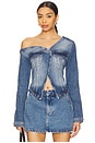 view 1 of 12 Asymmetric Denim Shirt in Indigo771