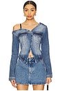 view 3 of 12 Asymmetric Denim Shirt in Indigo771