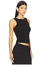 view 3 of 8 Ruched Tank Top in Black001