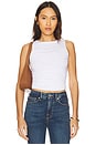 view 1 of 8 Ruched Tank Top in White001