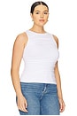view 4 of 8 Ruched Tank Top in White001