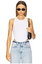 view 1 of 8 Micro Rib Tank Top in White001