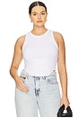 view 2 of 8 Micro Rib Tank Top in White001