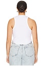 view 6 of 8 Micro Rib Tank Top in White001