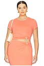 view 2 of 8 Stretch Jersey Top in Coral002