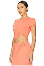 view 3 of 8 Stretch Jersey Top in Coral002