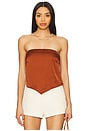 view 1 of 8 Satin Handkerchief Top in Copper004