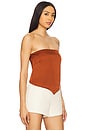 view 3 of 8 Satin Handkerchief Top in Copper004