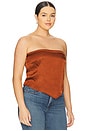 view 4 of 8 Satin Handkerchief Top in Copper004