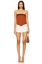 view 7 of 8 Satin Handkerchief Top in Copper004