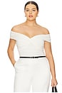view 2 of 8 Raon Jersey Twist Off Top in Cloud White001