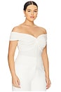 view 4 of 8 Raon Jersey Twist Off Top in Cloud White001