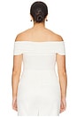 view 6 of 8 Raon Jersey Twist Off Top in Cloud White001