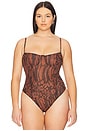 view 4 of 10 Mesh Bustier Bodysuit in Java Warped Leopard001