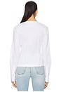 view 5 of 8 Poplin Ruched Shirt in White001