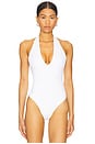 view 3 of 10 Scuba Halter Bodysuit in White001