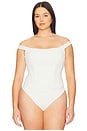 view 4 of 10 Scuba Corset Bodysuit in Cloud White001