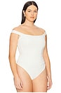 view 6 of 10 Scuba Corset Bodysuit in Cloud White001