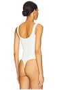 view 7 of 10 Scuba Corset Bodysuit in Cloud White001