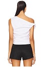 view 7 of 10 Poplin Off Shoulder Top in White001