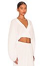 view 3 of 8 Plisse Sculpted Top in Ivory01