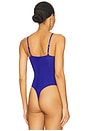 view 7 of 10 Mesh Bustier Bodysuit in Capri Blue004