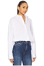 view 3 of 4 Poplin Bubble Shirt in White001