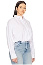 view 4 of 4 Poplin Bubble Shirt in White001