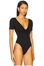 view 3 of 5 Jersey Twist Front Bodysuit in Black001