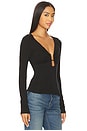 view 3 of 11 Jersey U Wire Long Sleeve Top in Black001