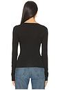 view 5 of 11 Jersey U Wire Long Sleeve Top in Black001