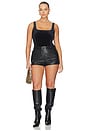 view 10 of 10 Velvet Modern Tank Bodysuit in Black001