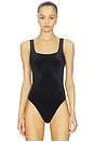 view 3 of 10 Velvet Modern Tank Bodysuit in Black001