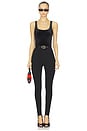 view 9 of 10 Velvet Modern Tank Bodysuit in Black001
