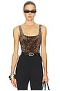 view 1 of 10 Velvet Modern Tank Bodysuit in mini lucky leopard